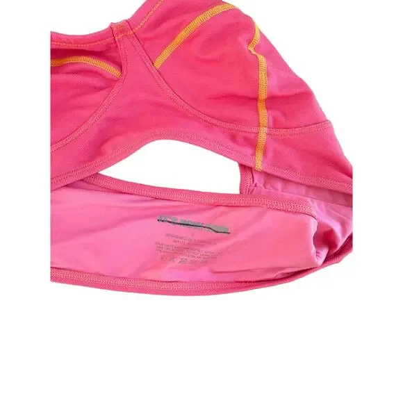 Its Now Cool The Bandeau Strapless Bikini Top Rose Pink Denim Size 8